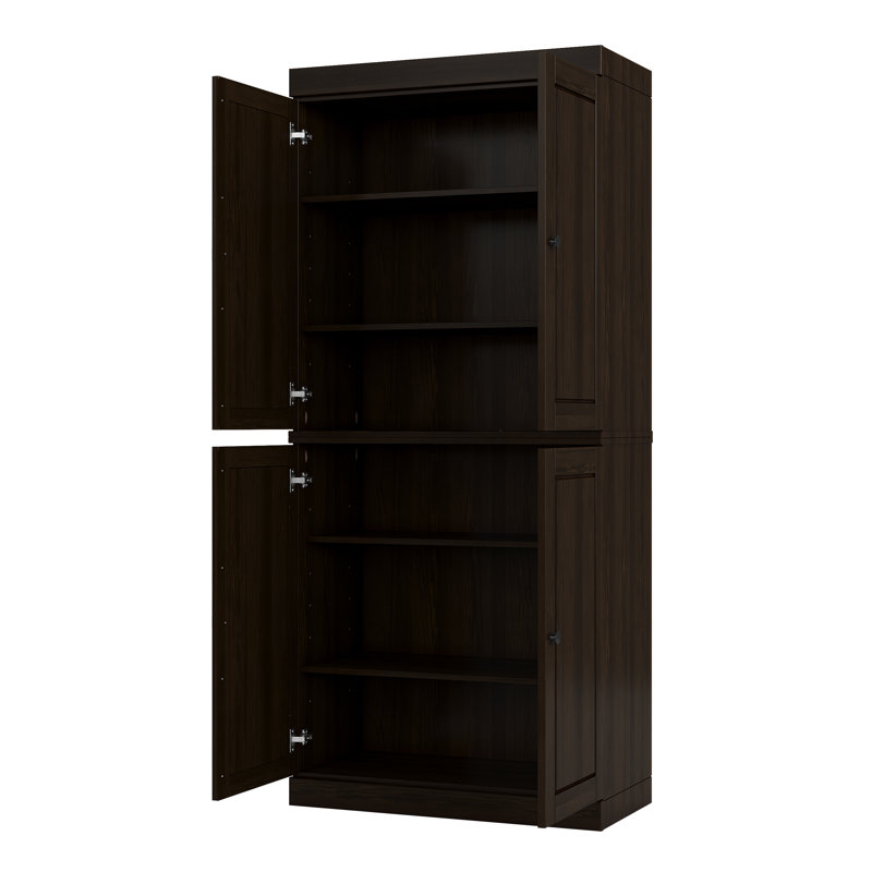 100% Solid Wood Tall Bathroom Linen Cabinet with Doors, Adjustable Shelves, Modular Bathroom & Laundry Storage Cabinet, 32" W x 71.5" H