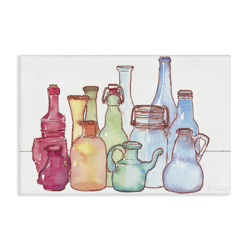 Toile de la collection Colorful Vases, design par Stephanie Fielden, H 16 po x l 24 po