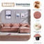 Canapé modulaire surdimensionné surdimensionné pour le salon, canapé en L moderne en chenille, canapé-lit modulaire confortable avec repose-pieds de rangement mobile, support pour téléphone, port de charge USB-1940304877