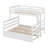 Twin XL Over Queen Bunk Bed With Trundle,  Solid Wood Bunk Bed With Ladder-124896468