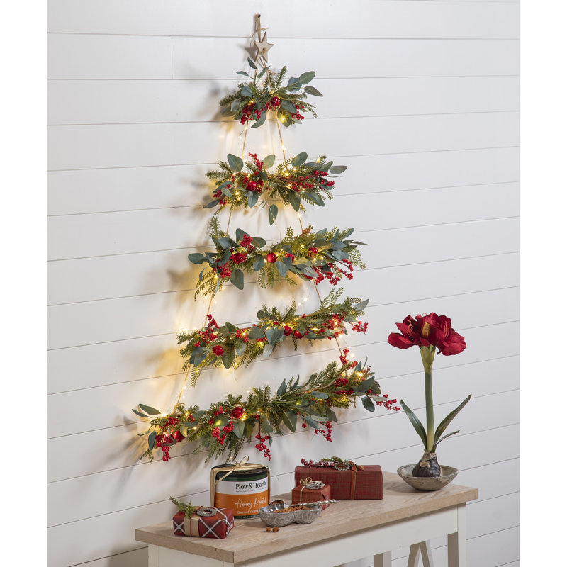 Décoration murale arbre de Noël suspendu lumineux