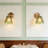 5.7-Inch Exquisite Retro Carved Green Wall Lamp (Including Warm Light Source)