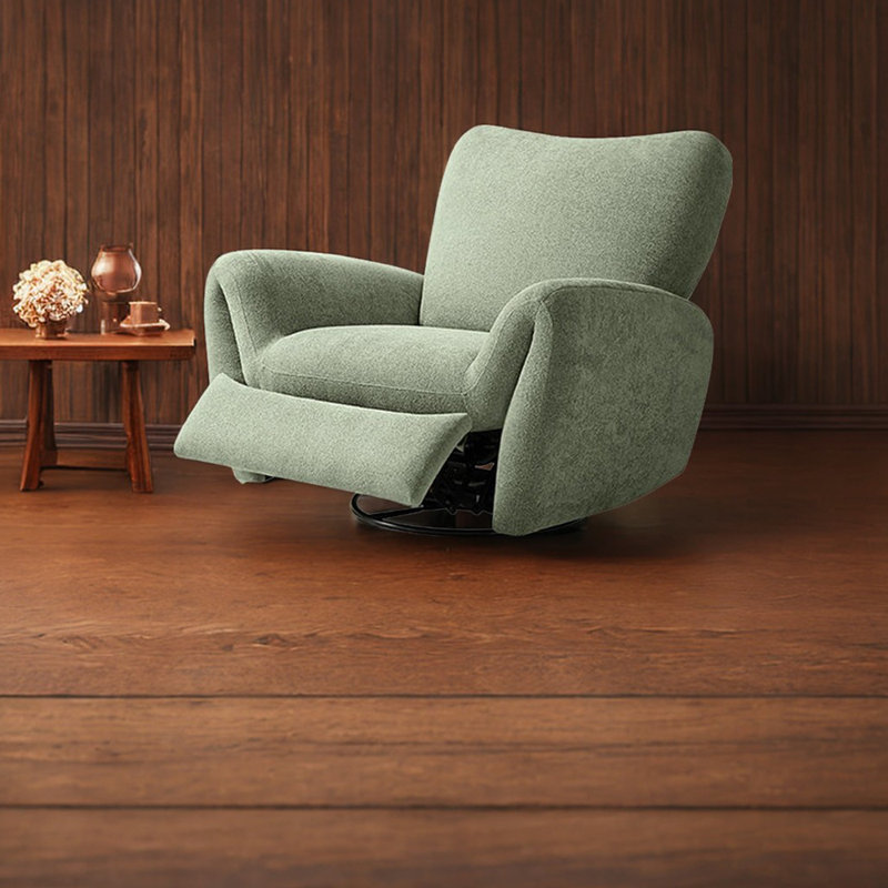 Fauteuil inclinable rembourré Olibel, Vert