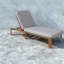 Méridiennes de patio réglables, chaise de piscine moderne en bois d'acacia