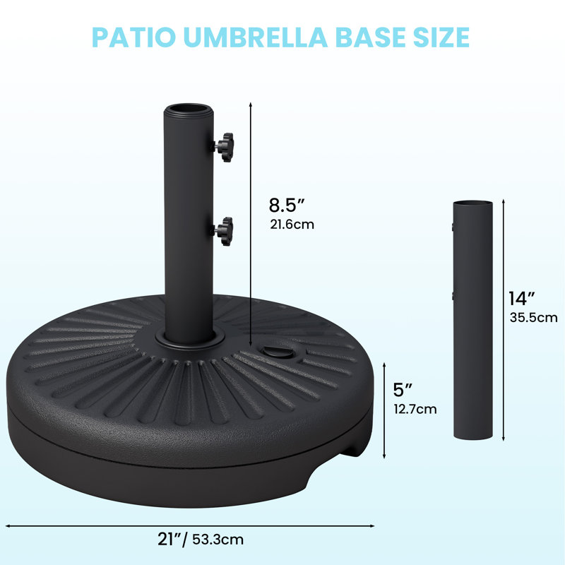 Base de parasol autoportante en plastique 46 lb Germar