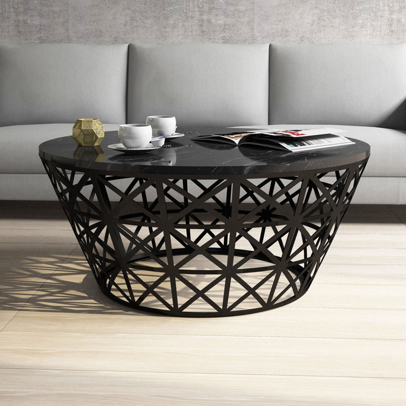 Knierim Frame Coffee Table, Black, Marble
