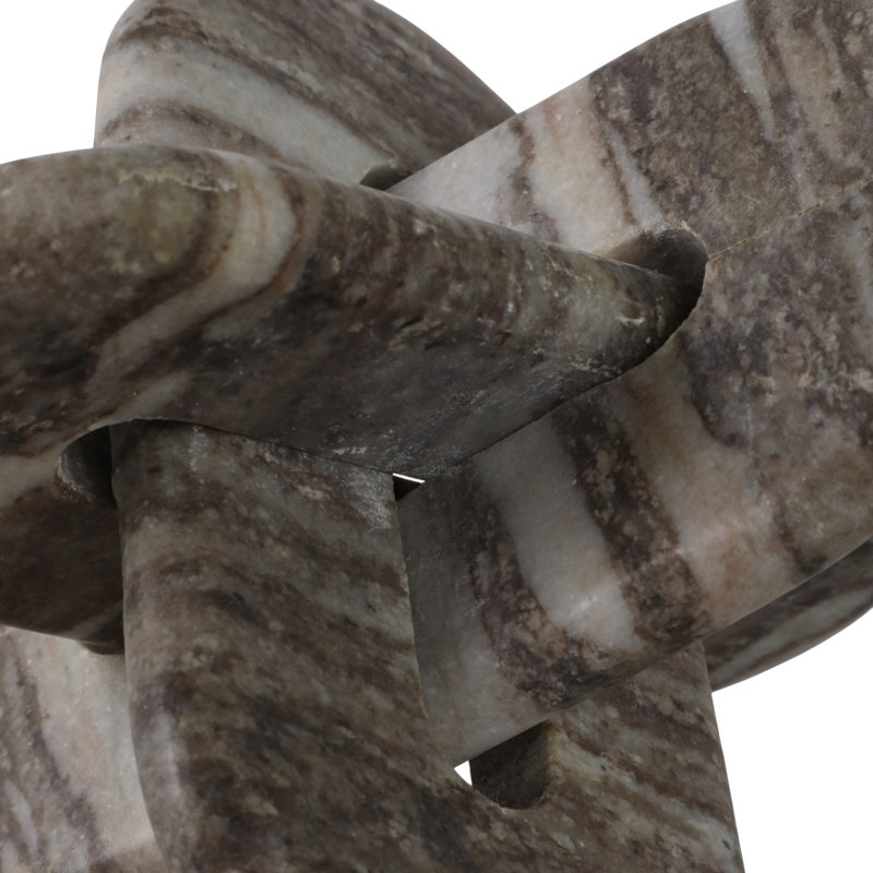 Sagebrook Home 9X9" Rounded Marble Knot, Gray