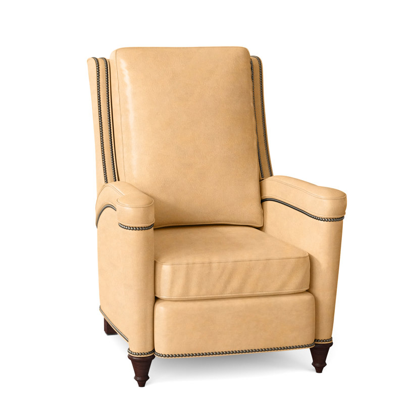 Mayes Recliner, Anilina Hunter Genuine Leather, Mahogany, Gunmetal