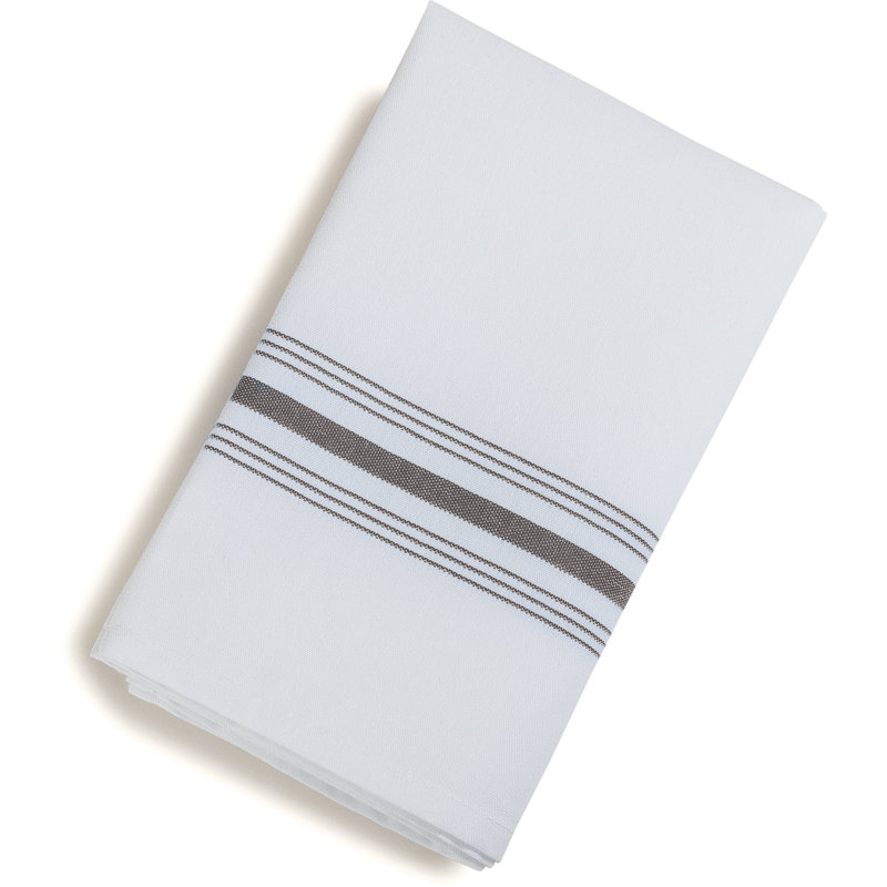 Serviette 22 "Karine, Gris métallisé