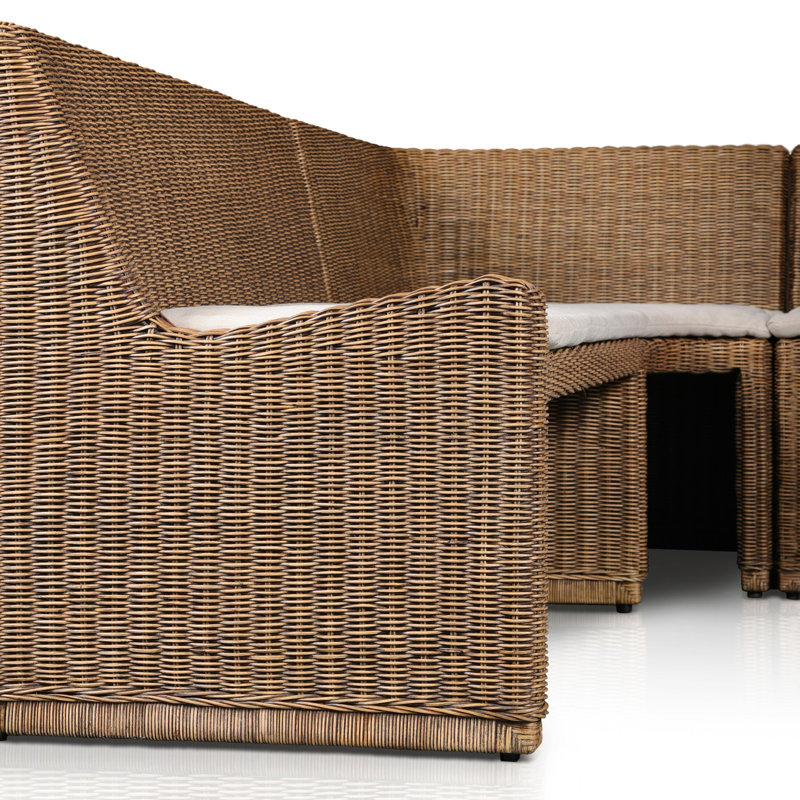 Senna L-Shape Dining Banquette, 32.5" H x 144.75" W x 83.25" D, Left Hand Facing