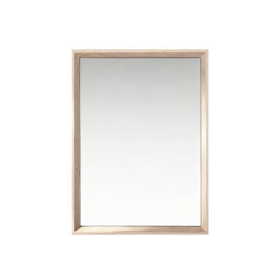 Tempered Glass Wall-Mounted Mirror, Shatter-Resistant Reinforced Design, Vertical/Horizontal Hanging Installation