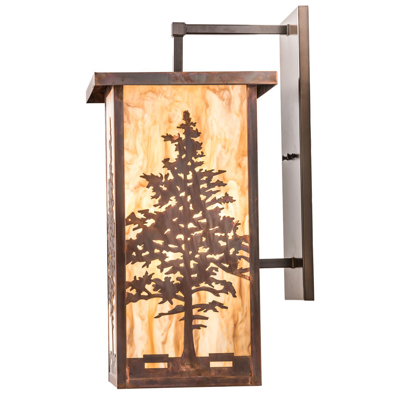 Rustic Lodge 1 - Light Flush Mounted Sconce, 28.5" H x 14" W x 16.5" D