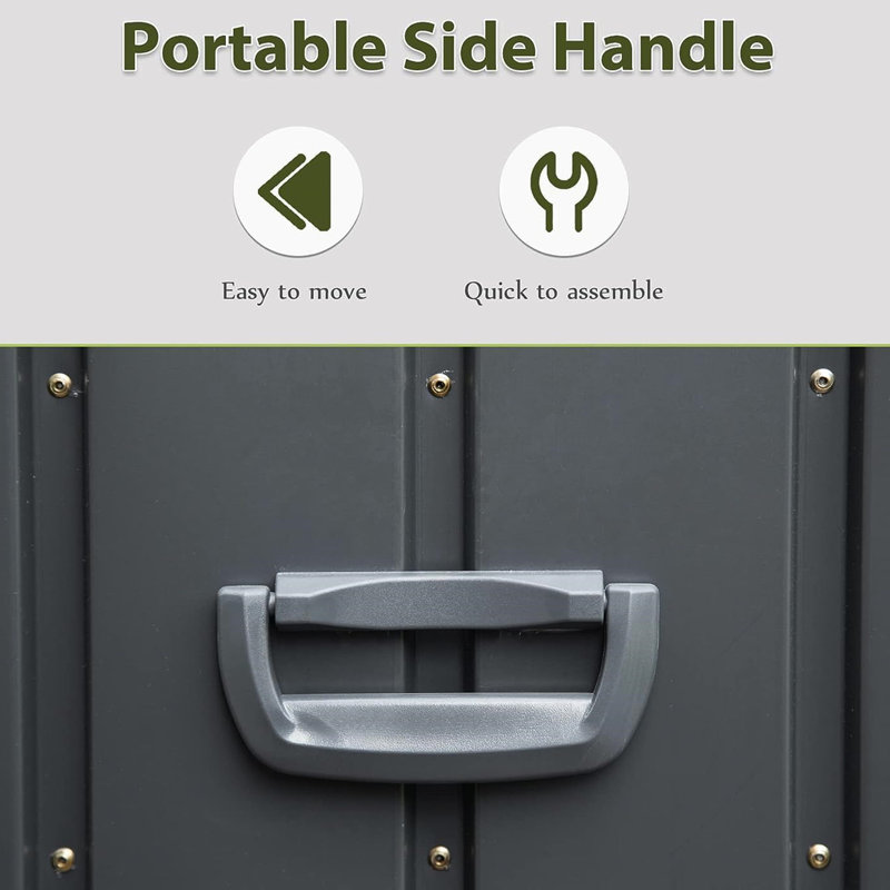 Waterproof Outdoor Deck Box 150 Gal - Lockable, For Patio Supplies  Dark Gray Gallon Outside Waterproof, Holds Pillows
