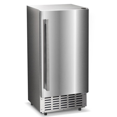 Electactic 80lbs/day Chewable Ice Maker - Commercial Grade With Dual 9lb Bins, 6-min Cycle, Stainless Steel Build, Auto Clean & Alarms, Fits Bars/rest on Fridge.com