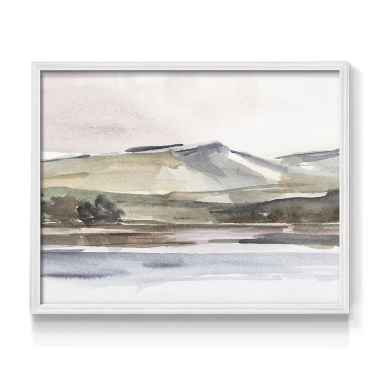 «Autumn Mountain Valley I», reproduction encadrée, H 22 po x l 28 po, Blanc