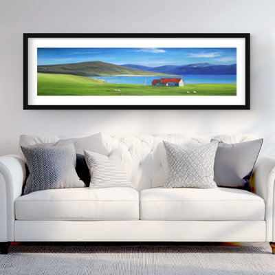«Scottish Highlands», impression de décor de petit toit rouge