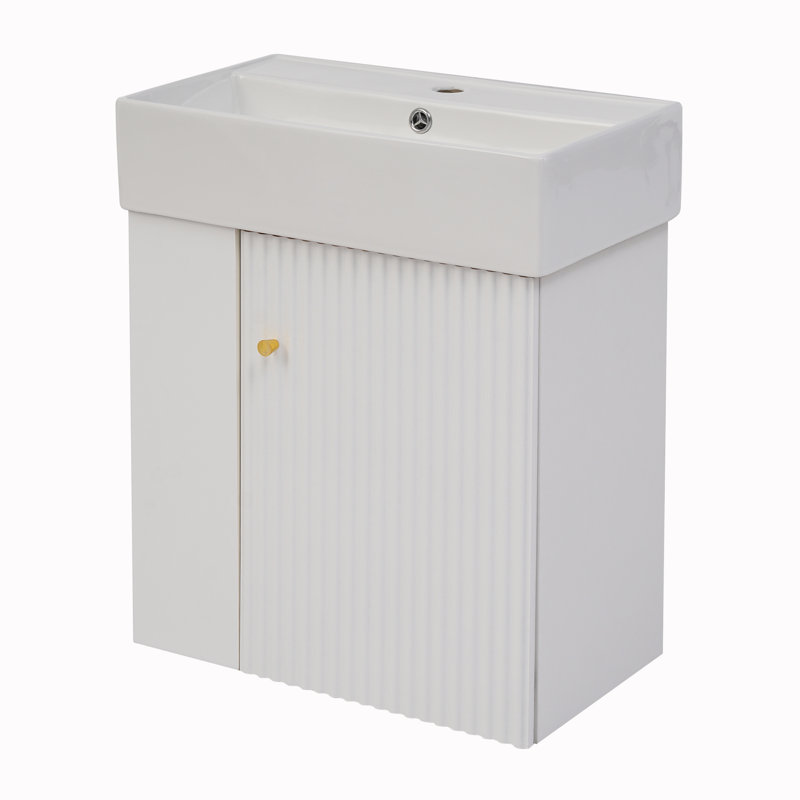 Meuble-lavabo simple 12,2 po avec plateau Kemuel