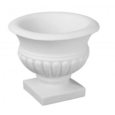 11 Inch Classic Floral Urn Indoor/Outdoor Polyethylene Commercial-Grade Plastic