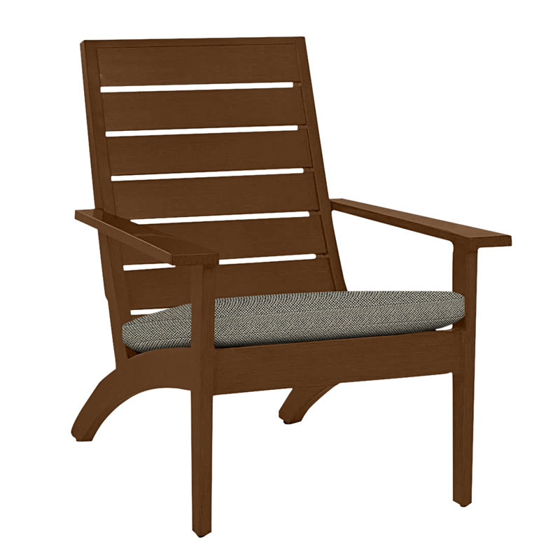 Kennebunkport Aluminum Adirondack Chair - Oak, Oak, No Welt, Intermix Bark