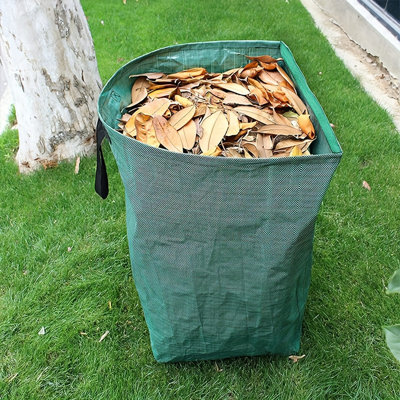 Large-capacity dustpan garbage bag, garden collection bag, durable waterproof material, suitable for leaves, grass clippings, and garden waste, convenient foldable design, easy to store and use, essential garden tool