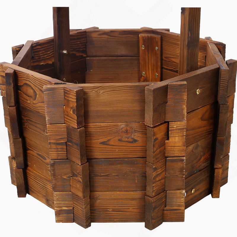 Charmante jardinière d'extérieur rustique pour décoration de jardin avec dispositif de suspension