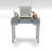 Sleek Grey Vanity Table With LED Lights, Flip-Top Mirror And 2 Drawers, Jewelry Storage For Women Dressing-1402751375