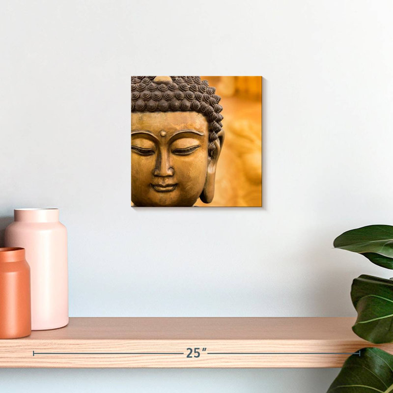 Visage de Bouddha serein Javetta, H 10 po x l 10 po