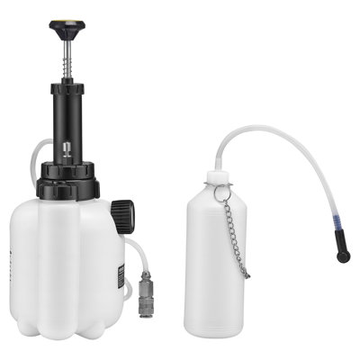 Brake Bleeder Kit, 3L Manual Brake Fluid Bleeding Kit with 1L Waste Bottle & 4 Master Cylinder Adapters, One-Person Professional Brake Fluid Pressure