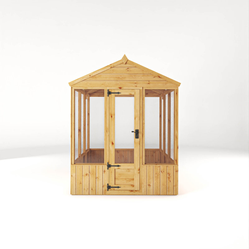 Mercia Premium Woodsman Wooden Styrene Greenhouse , 229cm H x 187cm W x 191cm D