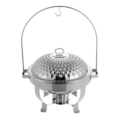 6 Quarts Stainless Steel Oval Chafing Dish with Fuel Holder