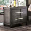 Magnifique table de chevet grise de style transitionnel 1 pièce-1734689858