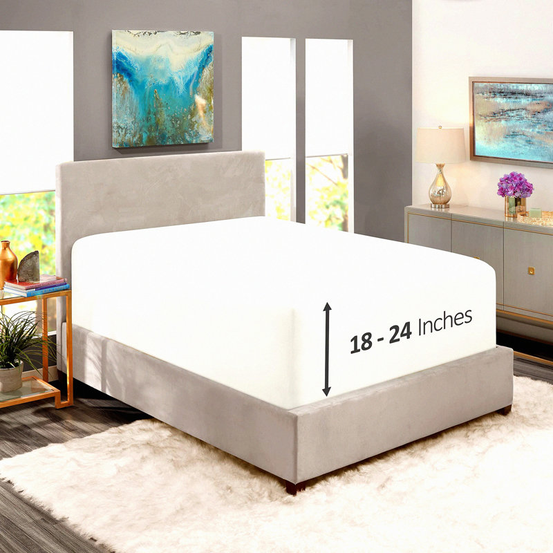 UltraSoft California Dream Fitted Sheet - 1800 Microfiber, Extra Deep Pocket, Fits up to 24 Inch Mattress - White Cal Fitted Sheet Only