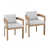 Coussin gris clair / structure en teck