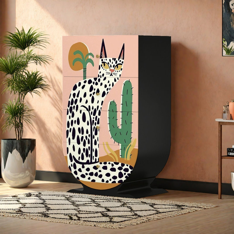 Armoire décorative haut de gamme française de style crème