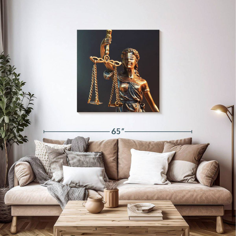Statue Alcaraz Lady Justice, H 36 po x l 36 po