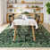 Kaldi Washable Rugs for Living Room Botanical Print Area Rug Non Slip Stain Resistant Dining Room Mat