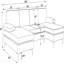 Canapé modulaire en U rembourré de polyester avec pieds en métal