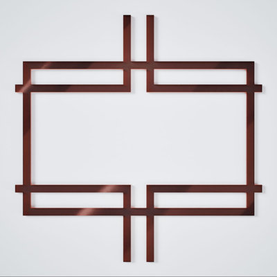 Granby Decorative Fretwork Acrylic Wall Panels, Medium, 15 3/8"W x 15 3/8"H x 1/8"T, Rose Gold Mirror