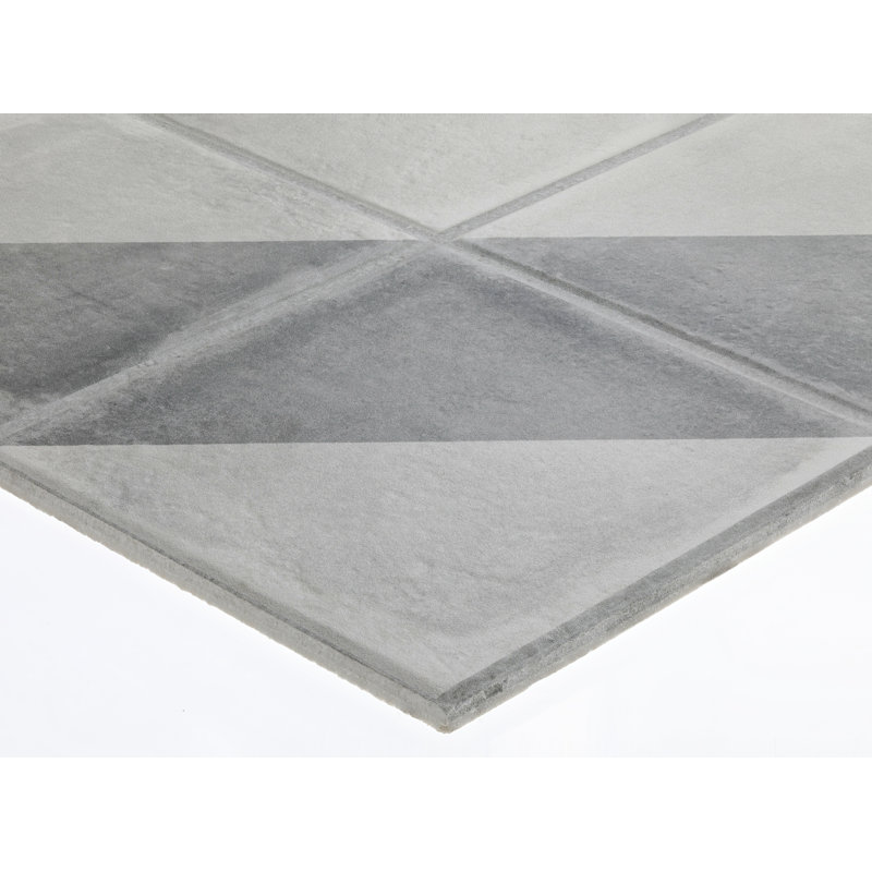 Palazzo 11.875 in. x 23.875 in. Glazed Porcelain Tile, Vintage Gray Villa