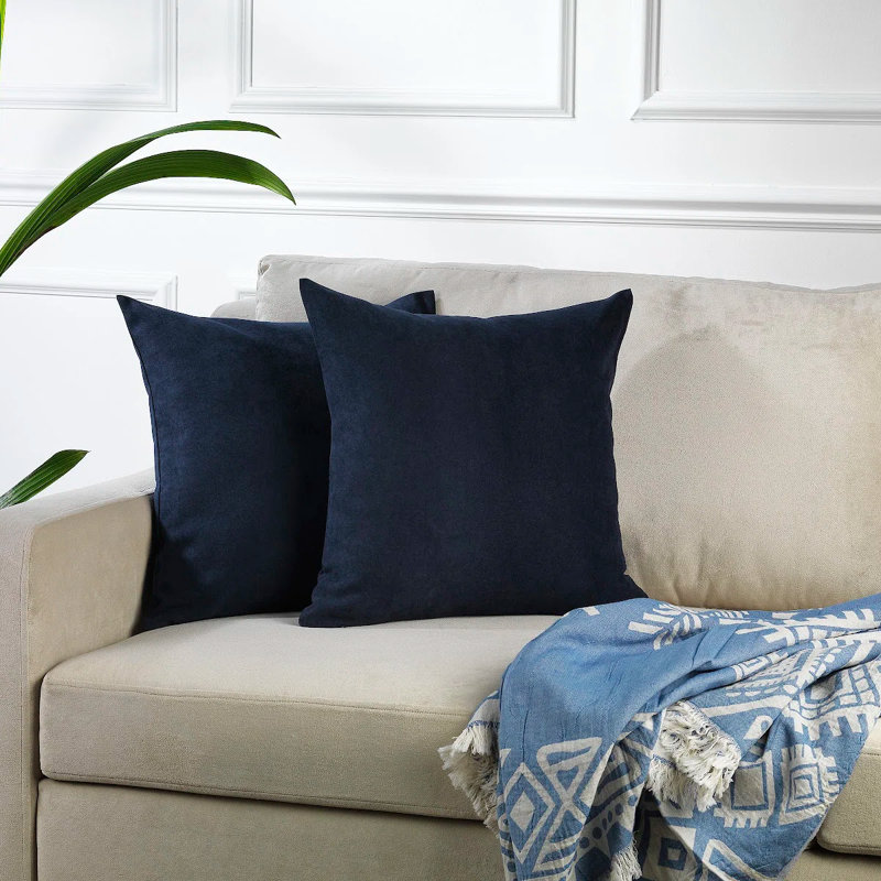 Housses de coussin décoratif, H 26 po x l 26 po, Bleu royal