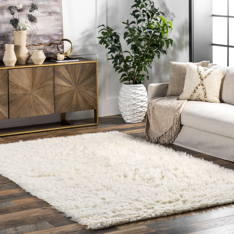 Nemya Greek Flokati Shag Area Rug, Square 8'