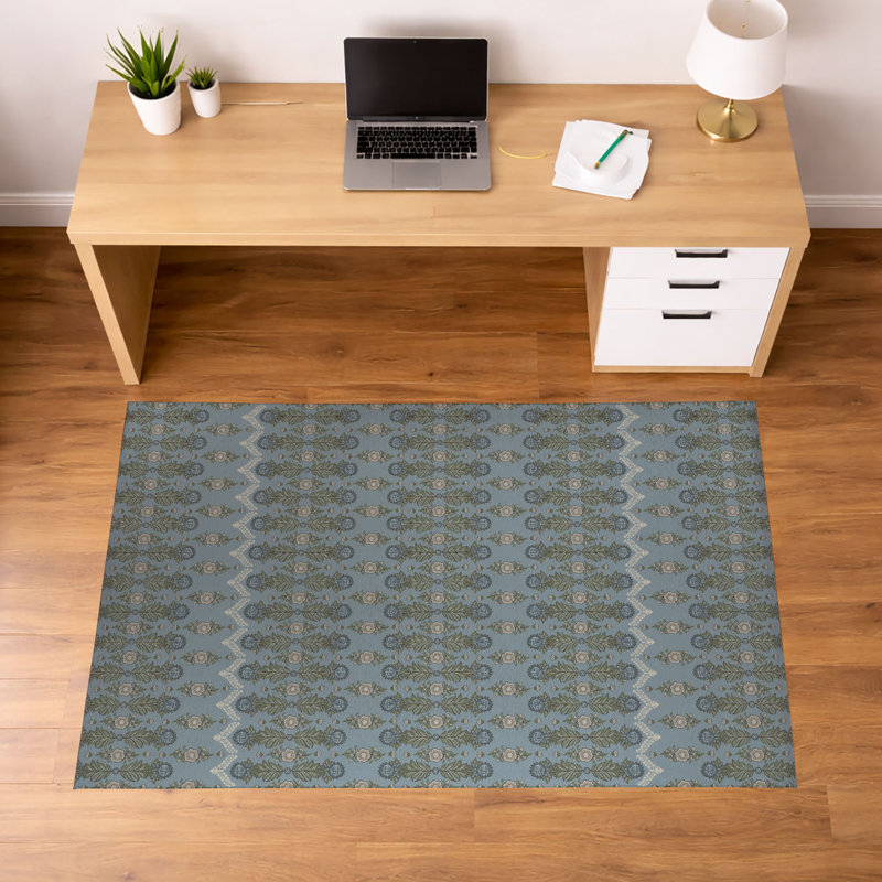 Tapis de bureau Kalina, Bleu, H 0,1 po x l 72 po x P 48 po