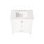 Meuble-lavabo de salle de bain 30 po, structure en bois massif blanc et marbre. Design contemporain, fermeture en douceur. Meuble-lavabo 24V03-30Wh entièrement assemblé, armoire avec comptoir en marbre. Flair, système de fermeture.
