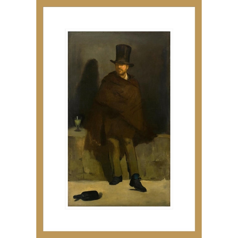 «The Absinthe Drinker» par Edward Manet, impression giclée sur cadre, H 21,75 po x l 15,11 po