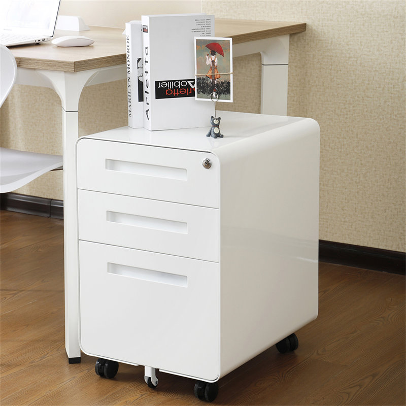 Rizer 3-Drawer Office File Cabinet, White