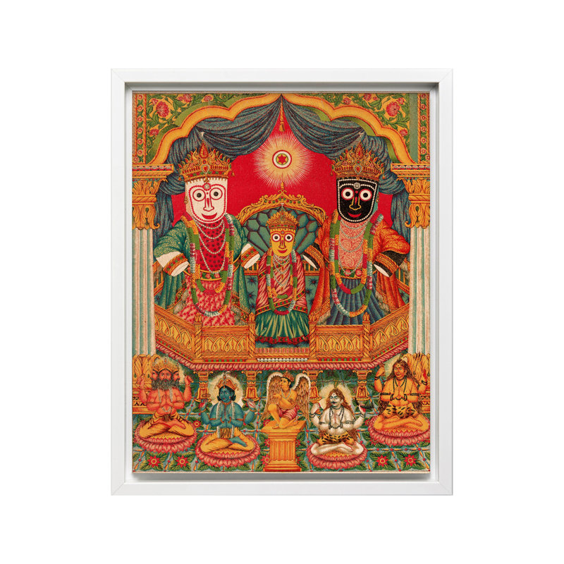 Krishna, maître du monde, Canevas, Encadrement blanc, H 16 po x l 20 po