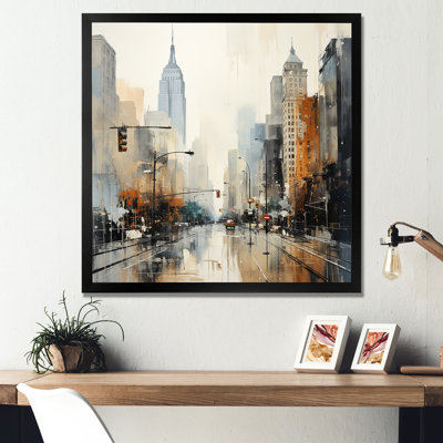 " Beige Skyscraper City Paint "