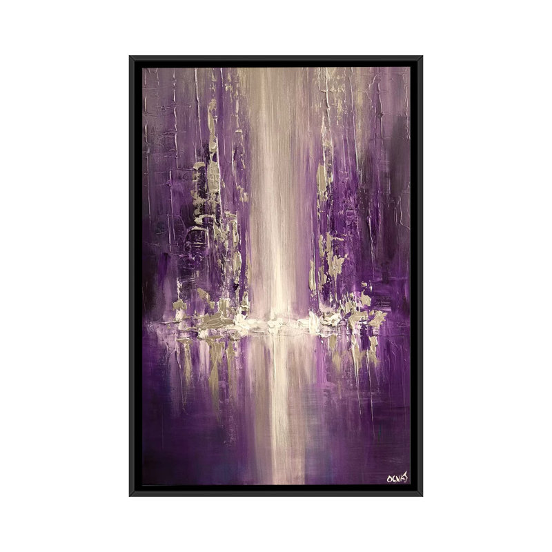 «Swiger Purple Rain», reproduction sur toile, H 26 po x l 18 po x P 1,5 po, Toile avec cadre noir