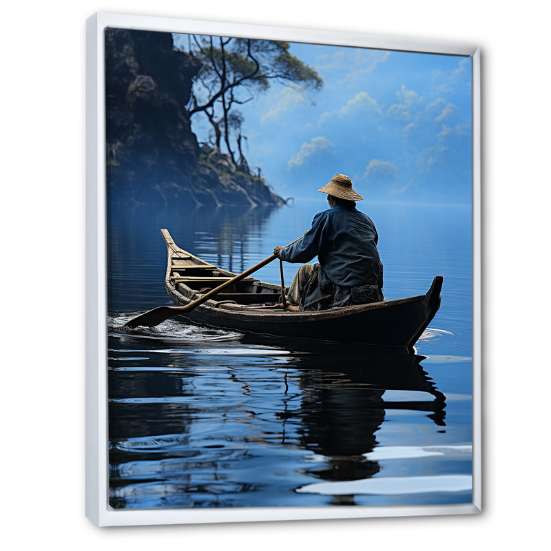 «Bertil Thailande», reproduction sur toile, H 20 po x l 12 po x P 1 po, Cadre flottant blanc