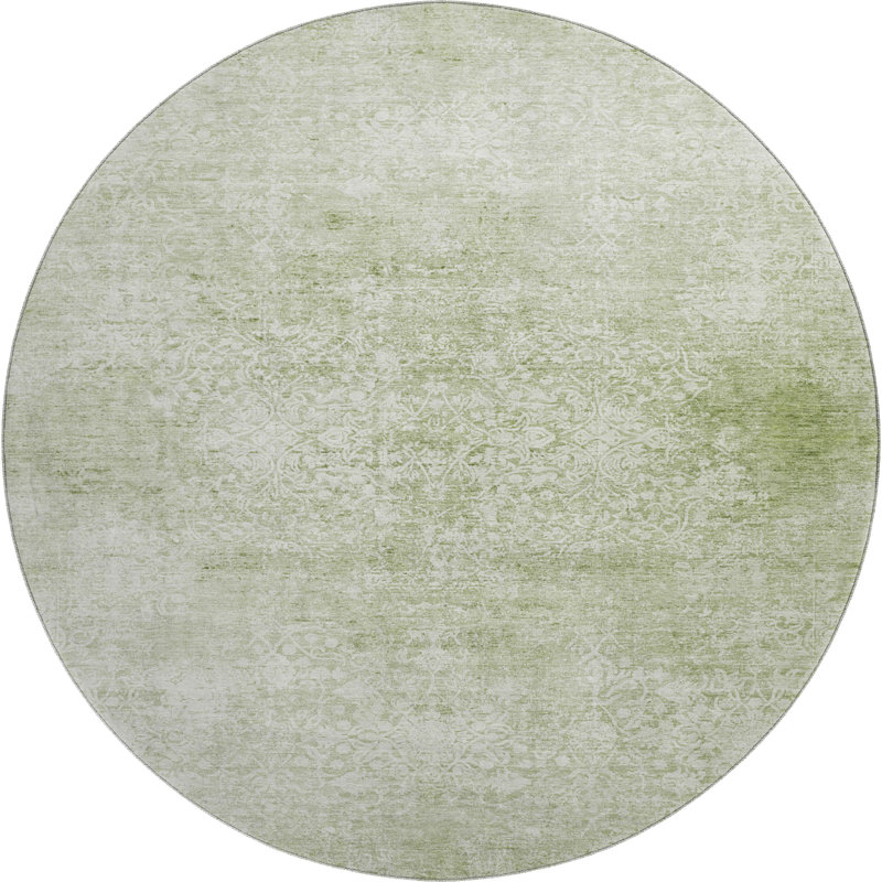 Premium Machine Washable Verlin AMF1763 Global Rug, Round 8'